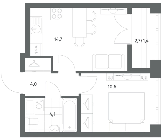 Купить квартиру в ЖК NEWПИТЕР в Ленинградской области. Вариант № 6057651, 0, площадь -  квм, цена 7845000 рублей