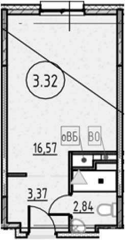Купить Студию в новостройках у метро Обухово в Санкт-Петербурге. Вариант № 4163521, 0, площадь -  квм, цена 5450675 рублей