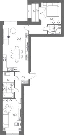 Купить трехкомнатную квартиру в ЖК Наука в Санкт-Петербурге. Вариант № 6897711, 0, площадь -  квм, цена 21927000 рублей