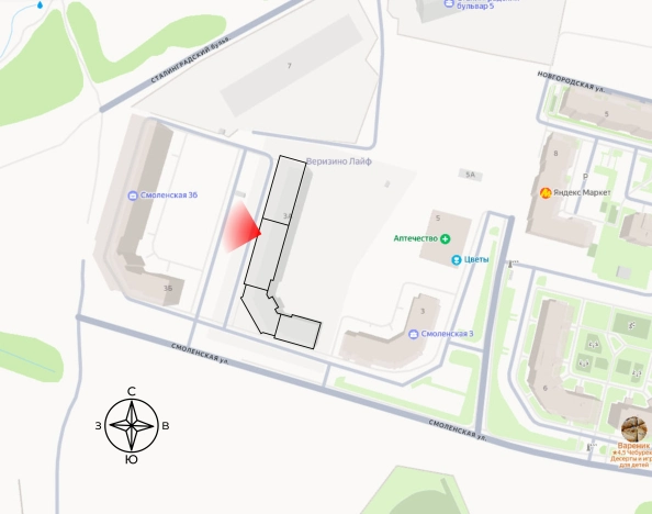 Купить двухкомнатную квартиру на улице Смоленская в Владимире. Вариант № 146121, 1, площадь -  квм, цена 6419150 рублей