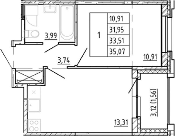 Купить двухкомнатную квартиру в ЖК Полис Новоселье в Ленинградской области. Вариант № 4040143, 0, площадь -  квм, цена 5740888 рублей