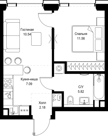 Купить однокомнатную квартиру в новостройках в ЖК SET в Москве. Вариант № 10350725, 0, площадь -  квм, цена 24563995 рублей