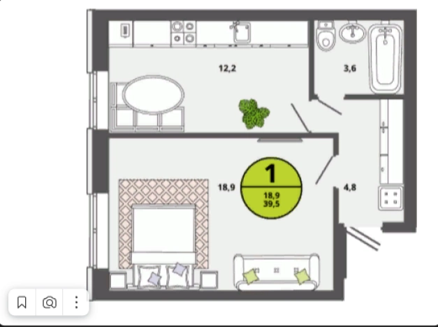Купить квартиру в ЖК "Северная Мыза" в Тульской области. Вариант № 73151, 0, площадь -  квм, цена 3560925 рублей