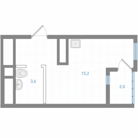 Купить Студию в Хабаровске. Вариант № 114076, 0, площадь -  квм, цена 4828850 рублей