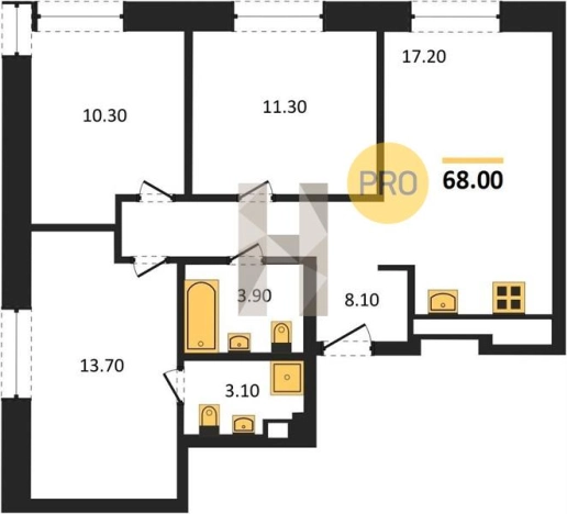 Купить трехкомнатную квартиру в Удмуртской Республике. Вариант № 64675, 0, площадь -  квм, цена 4673000 рублей