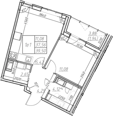 Купить двухкомнатную квартиру на улице Оборонная в Мурине. Вариант № 6852627, 0, площадь -  квм, цена 6982200 рублей