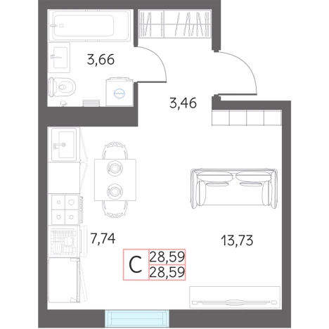 Купить квартиру в новостройках в Тобольске. Вариант № 159529, 0, площадь -  квм, цена 3500000 рублей