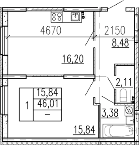 Купить однокомнатную квартиру в ЖК Высота в Ленинградской области. Вариант № 9094856, 0, площадь -  квм, цена 6486400 рублей