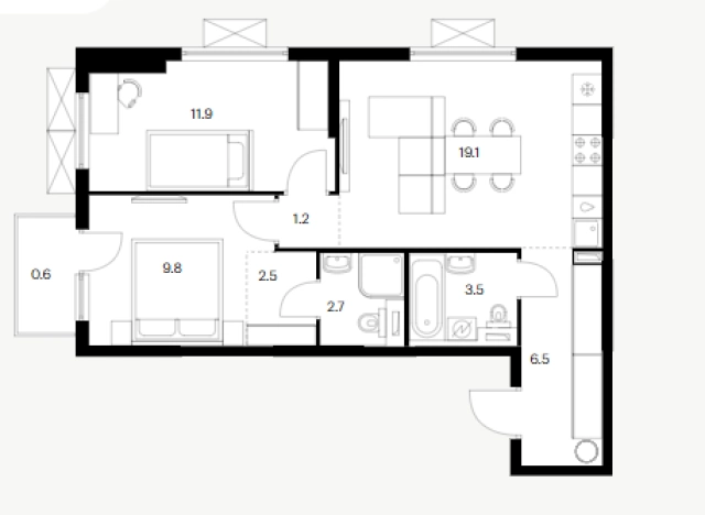 Купить двухкомнатную квартиру в ЖК Савин Парк в Нижегородской области. Вариант № 8496770, 0, площадь -  квм, цена 8097780 рублей