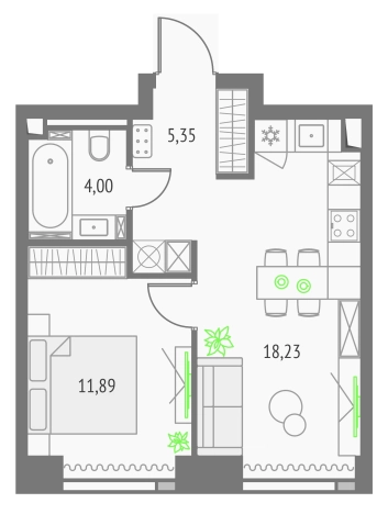 Купить однокомнатную квартиру в ЖК Upside Towers в Москве. Вариант № 151165, 0, площадь -  квм, цена 25878765 рублей