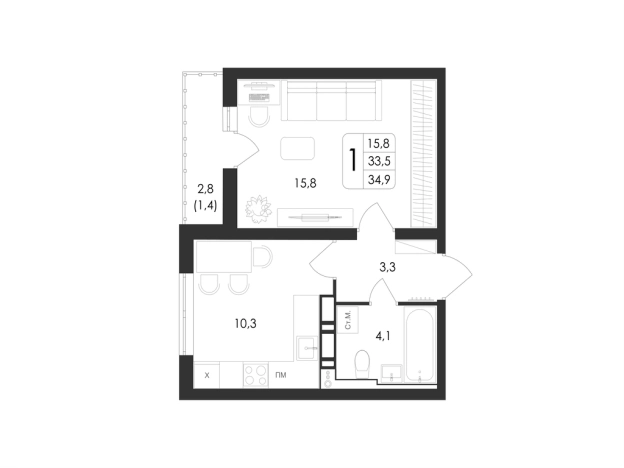 Купить квартиру в ЖК Май в Воронеже. Вариант № 2657252, 0, площадь -  квм, цена 6077940 рублей
