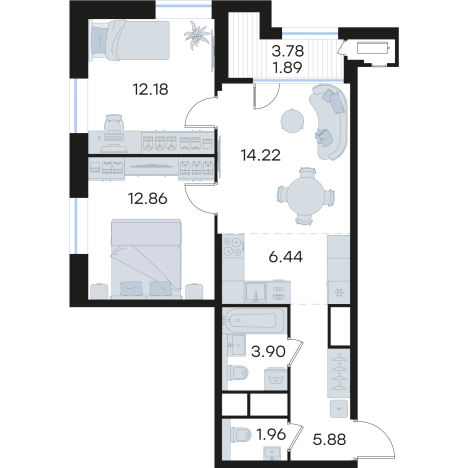 Купить квартиру в ЖК Glorax Черниговская в Нижнем Новгороде. Вариант № 3593245, 0, площадь -  квм, цена 27054052 рублей