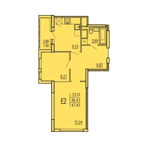 Купить двухкомнатную квартиру в ЖК Жилой комплекс "Акварель" в Пензе. Вариант № 4173719, 0, площадь -  квм, цена 4240000 рублей