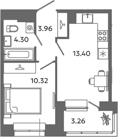 Купить квартиру в ЖК Загляденье в Ленинградской области. Вариант № 6631954, 0, площадь -  квм, цена 5442949 рублей