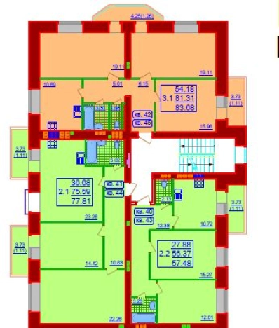 Купить двухкомнатную квартиру на улице Солодунова в Вологде. Вариант № 85547, 2, площадь -  квм, цена 8814400 рублей