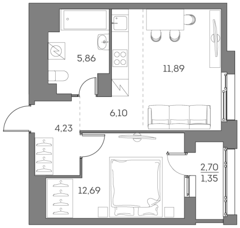 Купить квартиру в ЖК Аквилон Beside 2.0 в Москве. Вариант № 842063, 0, площадь - квм, цена 15633074.0000 рублей
