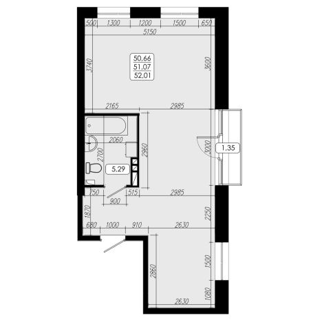 Купить однокомнатную квартиру в Приморском крае. Вариант № 6802130, 0, площадь -  квм, цена 10367210 рублей