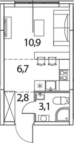 Купить Студию в районе Новокуркино в Химках. Вариант № 76472, 0, площадь -  квм, цена 4659377 рублей