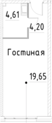 Купить Студию на улице проспект Большевиков в Санкт-Петербурге. Вариант № 7596875, 0, площадь -  квм, цена 5844860 рублей