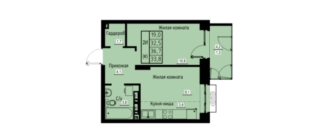 Купить двухкомнатную квартиру в Микрорайоне 111-й, Улан-Удэ в Улан-Удэ. Вариант № 159371, 0, площадь -  квм, цена 5441800 рублей