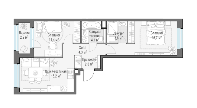 Купить трехкомнатную квартиру в новостройках на улице Щербакова в Мытищах. Вариант № 166852, 0, площадь -  квм, цена 12530000 рублей
