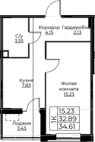 Купить однокомнатную квартиру в ЖК Тишин в Ленинградской области. Вариант № 8058843, 0, площадь -  квм, цена 6490595 рублей