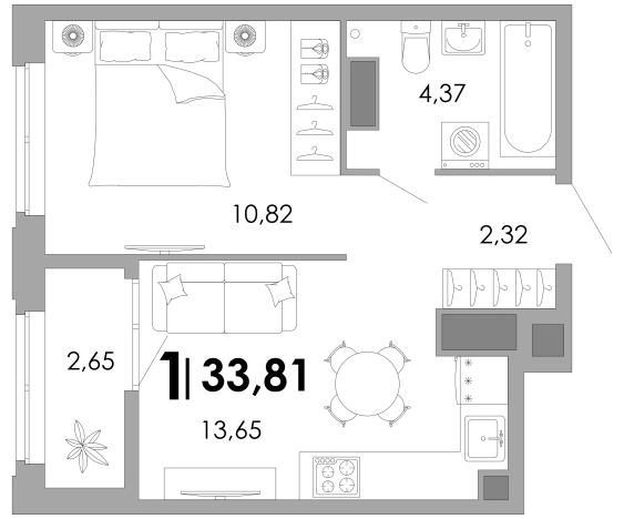 Купить квартиру в новостройках в ЖК UNO в Владимире. Вариант № 148167, 0, площадь -  квм, цена 6254850 рублей