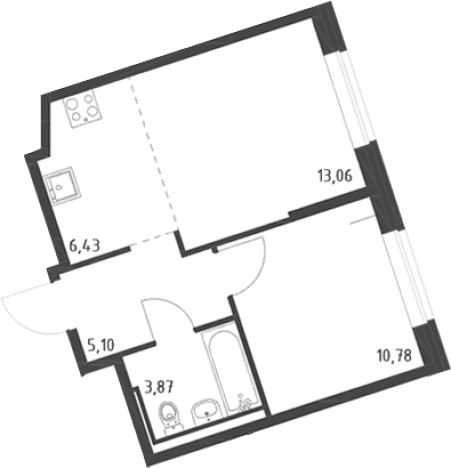 Купить двухкомнатную квартиру в ЖК Живи! В Рыбацком в Санкт-Петербурге. Вариант № 9109951, 0, площадь -  квм, цена 8433449 рублей