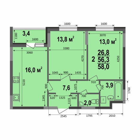 Купить квартиру в новостройках в ЖК "Смоленская 3Б" в смарт-квартале VERIZINO life в Владимире. Вариант № 145842, 0, площадь -  квм, цена 6694650 рублей