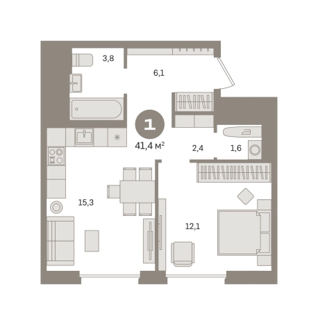 Купить однокомнатную квартиру в ЖК Квартал Герцена в Москве. Вариант № 8879066, 0, площадь -  квм, цена 14910000 рублей