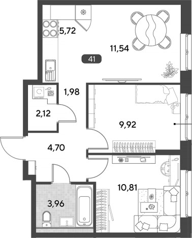Купить трехкомнатную квартиру в Калуге. Вариант № 125113, 0, площадь -  квм, цена 6037829 рублей