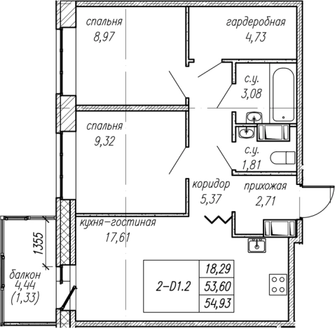 Купить трехкомнатную квартиру в ЖК " Уютный" в Ленинградской области. Вариант № 8063629, 0, площадь -  квм, цена 10103942 рублей