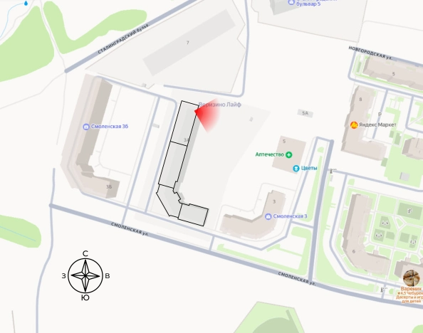 Купить квартиру в ЖК "Смоленская 3А" в смарт-квартале VERIZINO life в Владимире. Вариант № 146157, 1, площадь -  квм, цена 3392640 рублей