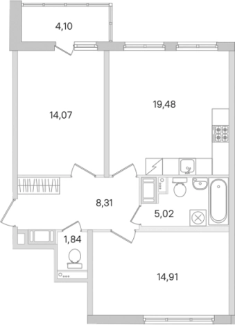 Купить трехкомнатную квартиру у метро Проспект Большевиков в Ленинградской области. Вариант № 8488375, 0, площадь -  квм, цена 10702566 рублей