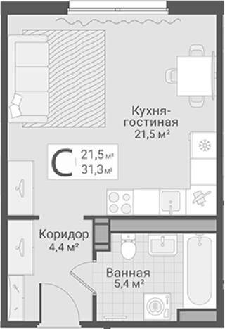 Купить Студию в ЖК Руднева, 15 в Санкт-Петербурге. Вариант № 7603786, 0, площадь -  квм, цена 8450000 рублей