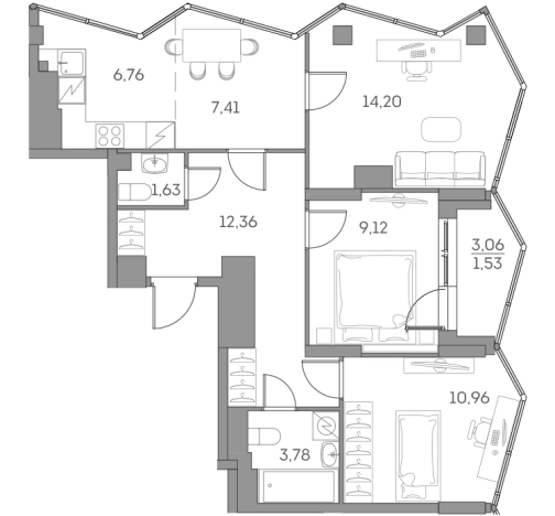 Купить квартиру в ЖК Аквилон Beside 2.0 в Москве. Вариант № 842025, 0, площадь - квм, цена 32354893 рублей