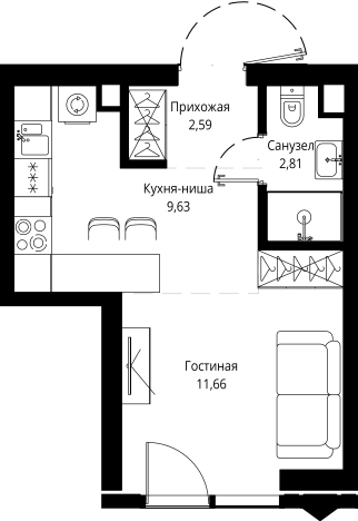 Купить квартиру в районе Хорошёво-Мнёвники в Москве. Вариант № 143842, 0, площадь - квм, цена 18938816.0000 рублей
