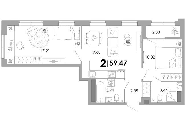 Купить квартиру в новостройках в Владимире. Вариант № 1189476, 0, площадь -  квм, цена 11894000 рублей