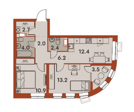 Купить квартиру в ЖК N1 Первый дом в Нижнем в Нижнем Новгороде. Вариант № 124922, 0, площадь -  квм, цена 10151952 рублей