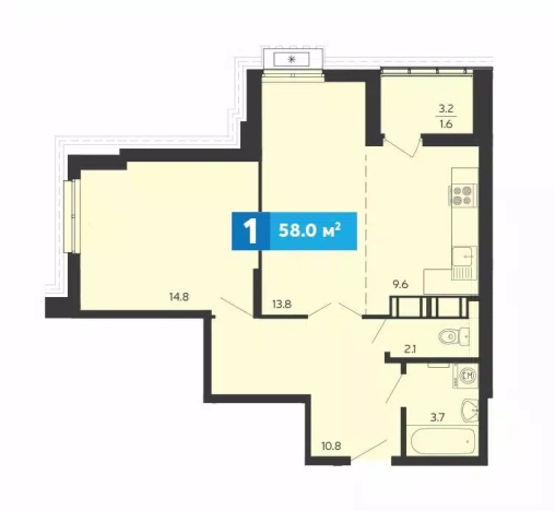 Купить двухкомнатную квартиру в ЖК Жилой комплекс "Созвездие (1 очередь)" в Пензенской области. Вариант № 67934, 0, площадь -  квм, цена 6581880 рублей