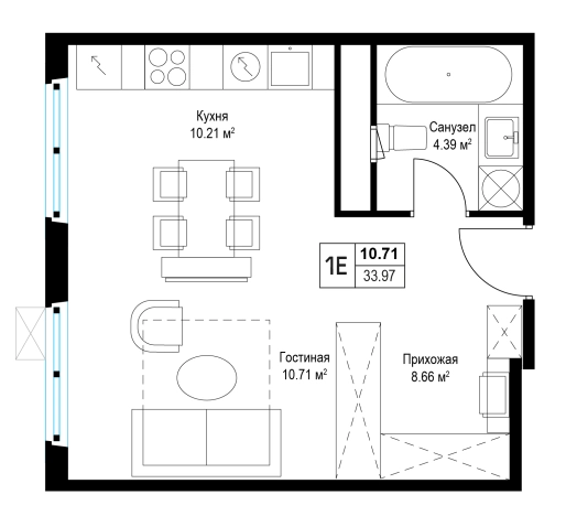 Купить Студию в районе Расторгуево в Видном. Вариант № 162669, 0, площадь - квм, цена 8445371 рублей