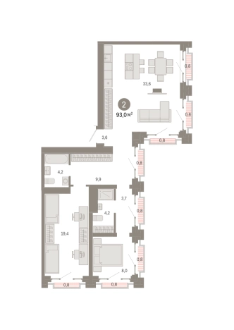. Вариант № 8468365, 0, площадь - 93 квм, цена 28900000 рублей