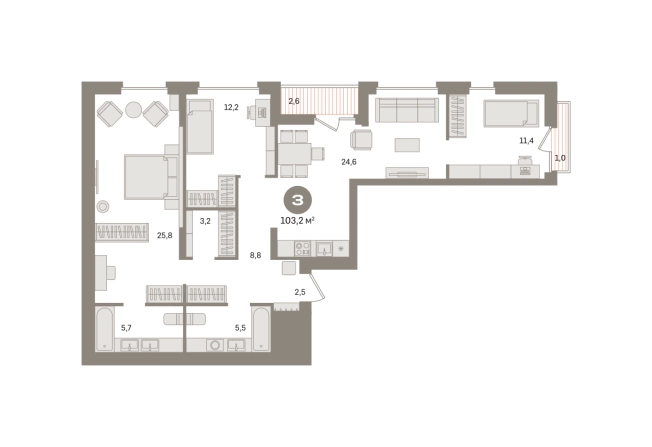 Купить трехкомнатную квартиру у метро Домодедовская в Видном. Вариант № 8538507, 0, площадь -  квм, цена 17510000 рублей