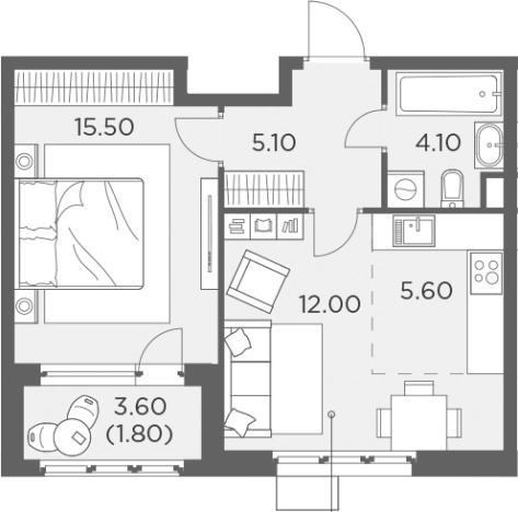 Купить квартиру в ЖК Новое Медведково в Мытищах. Вариант № 87059, 0, площадь -  квм, цена 15530000 рублей