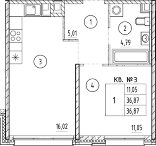 Купить однокомнатную квартиру в новостройках в ЖК PlUS Пулковский в Санкт-Петербурге. Вариант № 5584274, 0, площадь -  квм, цена 7552922 рублей