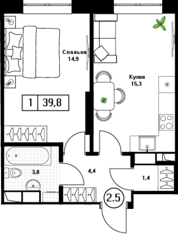 Купить однокомнатную квартиру в ЖК Пушкино Град в Пушкине. Вариант № 10284080, 0, площадь -  квм, цена 7960000 рублей