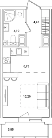 Купить Студию в ЖК OKLA в Санкт-Петербурге. Вариант № 8163087, 0, площадь -  квм, цена 6939381 рублей