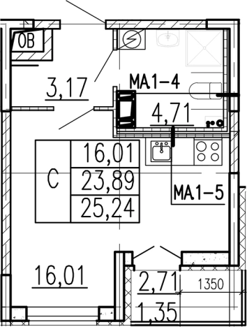 Купить квартиру в ЖК Высота в Ленинградской области. Вариант № 9095432, 0, площадь - квм, цена 3831000 рублей