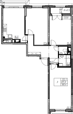 Купить многокомнатную квартиру в ЖК Цивилизация на Неве в Санкт-Петербурге. Вариант № 1086330, 0, площадь -  квм, цена 28190760 рублей