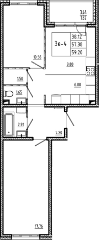Купить трехкомнатную квартиру в ЖК ЛесART в Ленинградской области. Вариант № 6854925, 0, площадь -  квм, цена 11962781 рублей